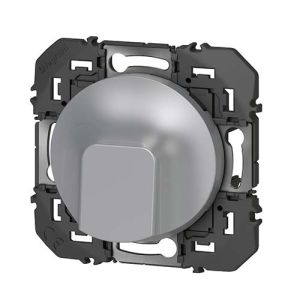 Sortie de câble Legrand Dooxie finition alu - vue de profil