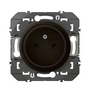 Prise Easyréno Legrand Dooxie noir mat - vue de face