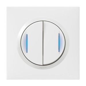 LEGRAND DOOXIE Transformeur 5 fonctions va et vient et poussoir lumineux complet blanc