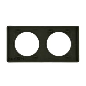 plaque 2 postes noir mat Legrand® New Celiane - vue de dos