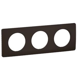 plaque 3 postes noir mat Legrand® New Celiane