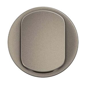 Enjoliveur simple allumage coloris titane Legrand New Céliane - vue de face