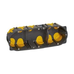 boîte d'encastrement triple Legrand Ecobatibox, étanche à l'air BBC, profondeur 50mm