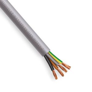 Câble électrique souple gris 4G1,5mm² Miguelez - Fils conducteurs noir marron gris vert/jaune
