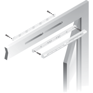ALDES Emma Entrée d'air autoréglable 20/30/45m3/h 33dB - schéma fixation