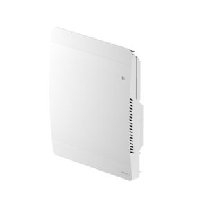 radiateur connecté à inertie fonte Noirot Walter 2 1000W blanc - vue de profil
