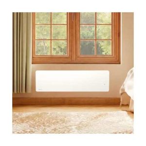 radiateur connecté à inertie fonte plinthe Noirot Walter 2 blanc 1000W - photo ambiance intérieur