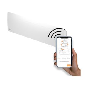 radiateur connecté à inertie fonte plinthe Noirot Walter 2 1500W pilotable à distance