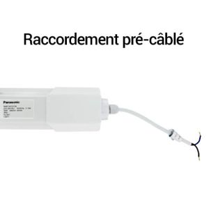 PANASONIC Réglette LED intégrée étanche 230V 36W 3960lm 120cm blanc - raccordement pré câblé