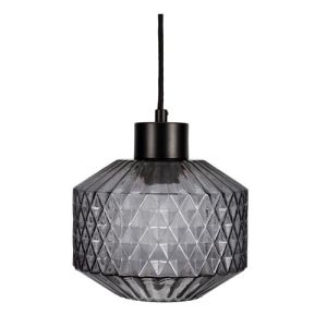 Suspension Paulmann Gleaming Smoke en verre fumé noir