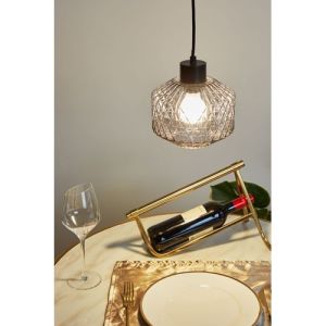 Suspension Paulmann Gleaming Smoke en verre fumé noir idéale au dessus d'une table
