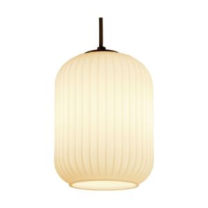 suspension Paulmann Noble Purity éclairée finition blanche et dorée champagne