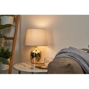 lampe à poser Paulmann Golden Glamour idéale dans un salon