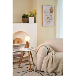 lampe à poser Woody Soul Paulmann idéale sur une table d'appoint