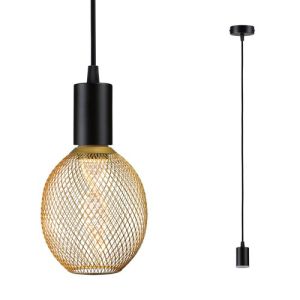suspension Ravi noire de chez Paulmann avec ampoule décorative