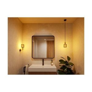 applique Ravi Paulmann noir et doré - photo ambiance salle de bain