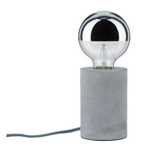 lampe à poser Paulmann Neordic béton gris avec ampoule décorative