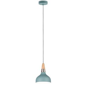 suspension Paulmann Neordic Juna éclairée vert satiné, bois et métal