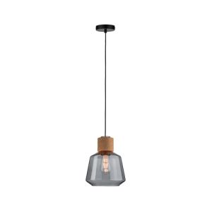 suspension Paulmann Neordic Edla verre fumé et liège