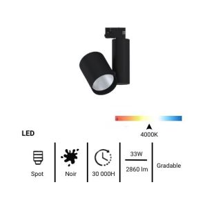fiche technique spot sur rail LED Paulmann Prorail3 noir