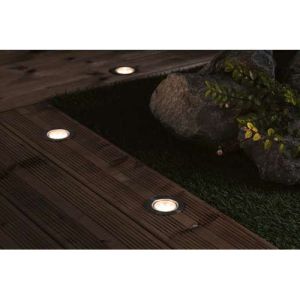 photo ambiance extérieure spot encastré Paulmann Plug & Shine