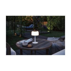 luminaire rechargeable solaire Paulmann Bartja coloris blanc idéal pour l'extérieur