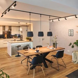 photo ambiance spot sur rail LED Paulmann Urail noir mat
