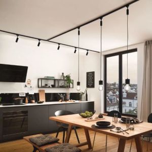 photo ambiance rail spot LED Paulmann Urail noir mat