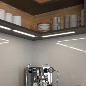 Lot de 2 réglettes LED sous meuble avec interrupteur PAULMANN Inline 4W 350lm 3000K blanc 35cm idéal pour une cuisine