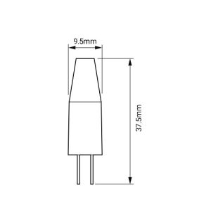 Dimensions de l'ampoule LED G4 Philips