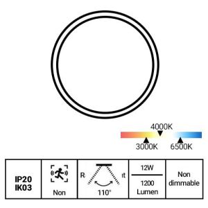 Downlight LED Philips extra plat - fiche technique