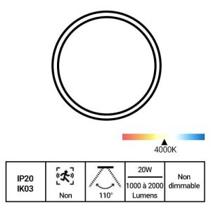 Fiche technique downlight LED Mazda