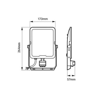 Dimensions du projecteur LED Philips Ledinaire All-in
