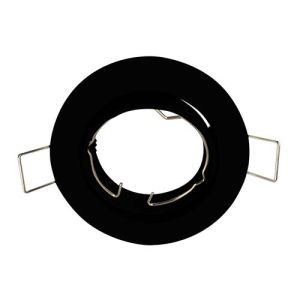 Support de spot encastré orientable rond 81mm noir