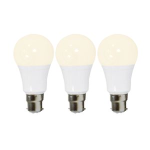 Lot de 3 ampoules LED B22 230V 10W(=80W) 850lm 3000K standard