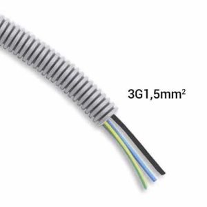 Gaine électrique ICTA préfilée 3G1.5 N/B/VJ D16 PROFIFLEX