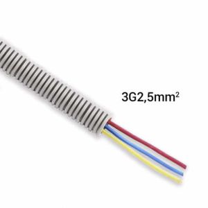 Gaine électrique ICTA préfilée 3G2.5 R/B/VJ D20 PROFIFLEX