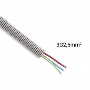 Gaine électrique ICTA préfilée 3G2,5 R/B/VJ D20 PROFIFLEX