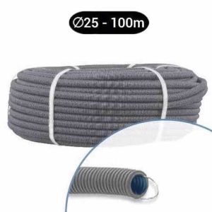 Gaine grise ICTA D25 PROFIFLEX - couronne de 100m