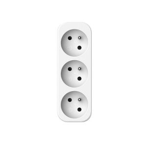QUARX Multiprise murale Triplite 3 prises 2P+T 16A - vue de face