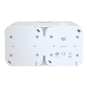 Double prise de courant étanche Quarx Aquapro coloris blanc - vue de dos
