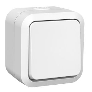 Bouton poussoir blanc étanche Quarx Aquapro