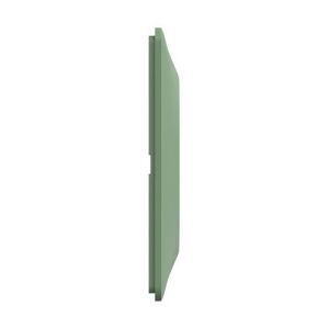 plaque de finition 1 poste Schneider Ovalis couleur vert forêt - vue de côté