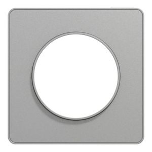 plaque 1 poste aluminium Schneider Odace Touch