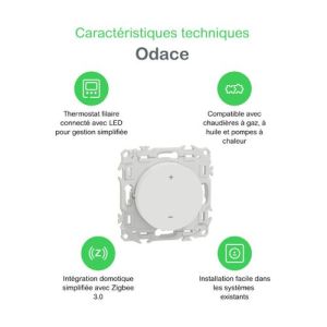 avantages thermostat connecté Schneider Wiser Odace blanc