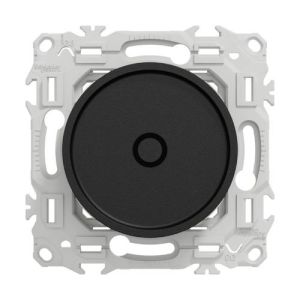 variateur rotatif Schneider Wiser Odace noir mat - vue de face