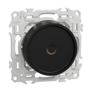 variateur rotatif Schneider Wiser Odace noir mat