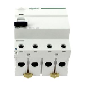 SCHNEIDER Acti9 iID Interrupteur différentiel tétrapolaire 63A 30mA type AC 4M 400V - vue de dessous