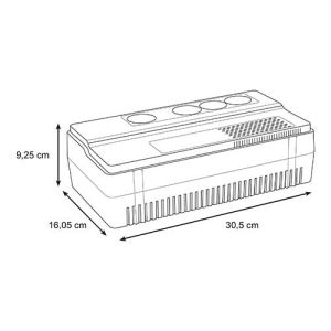 Dimensions de l'onduleur SCHNEIDER Easy UPS BVS