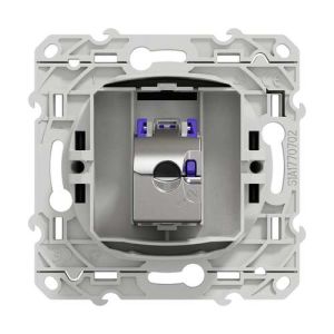 prise RJ45 Cat 6A Schneider Odace coloris anthracite - vue de dos